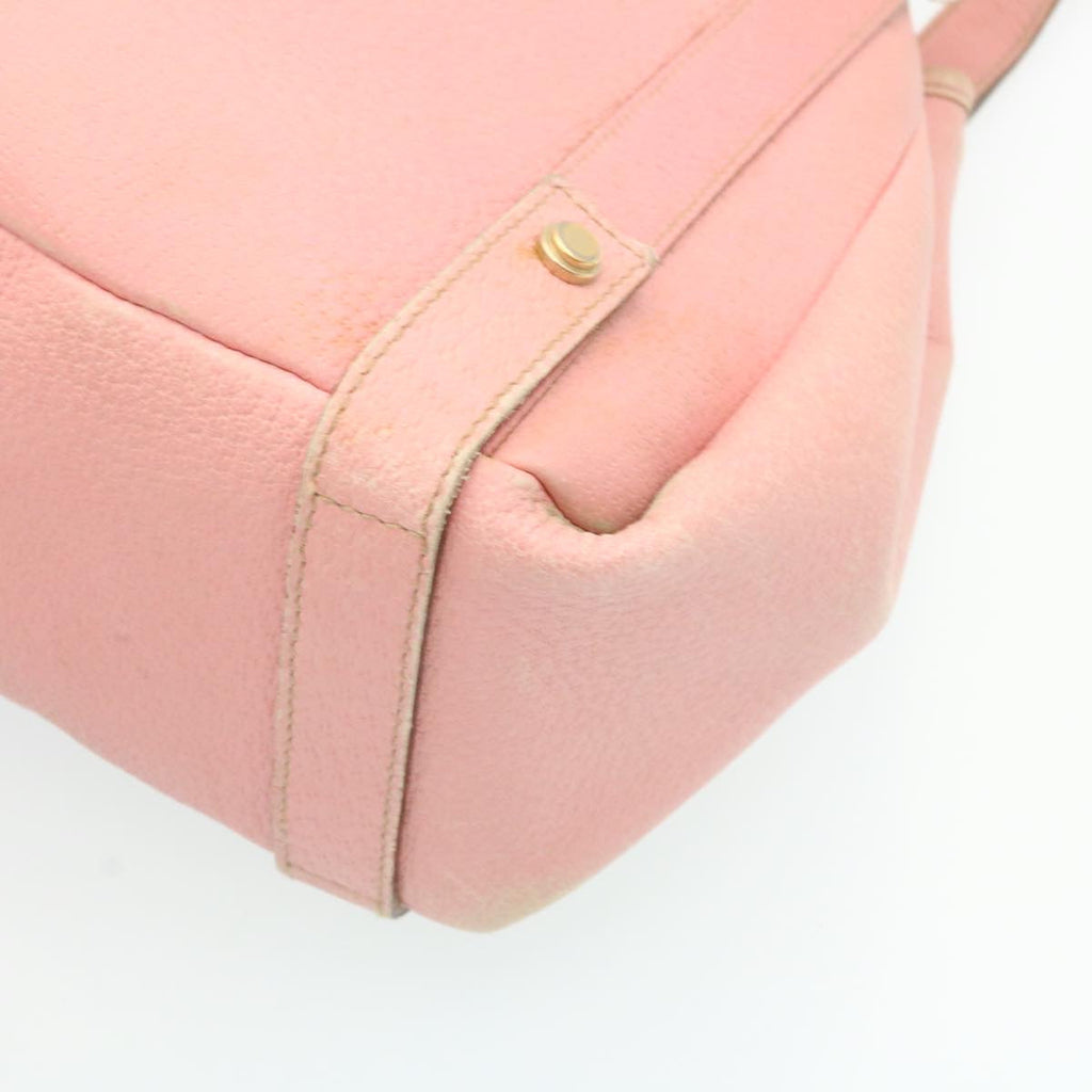 GUCCI Abbey GG Canvas Tote Bag Leather Pink 26647