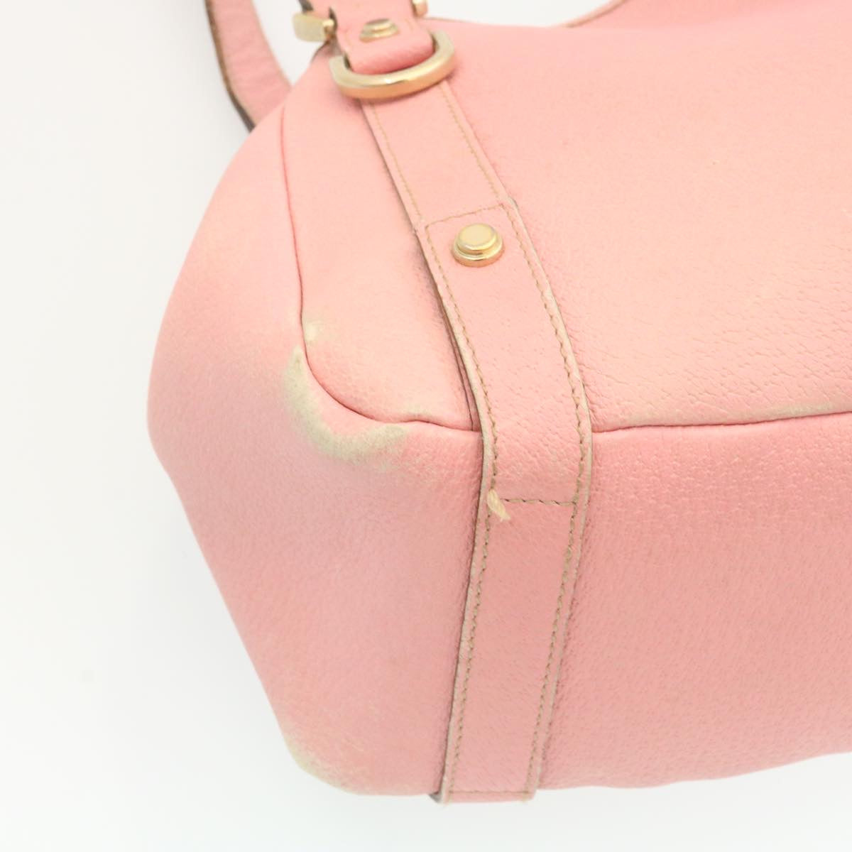 GUCCI Abbey GG Canvas Tote Bag Leather Pink 26647