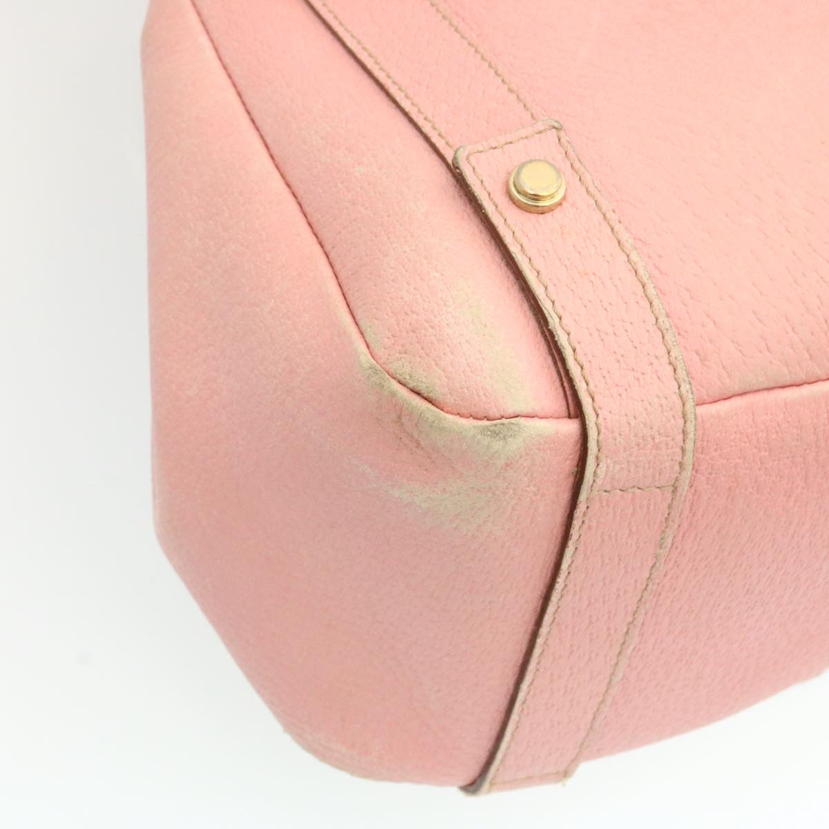 GUCCI Abbey GG Canvas Tote Bag Leather Pink 26647