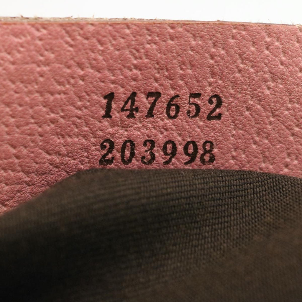 GUCCI Abbey GG Canvas Tote Bag Leather Pink 26647