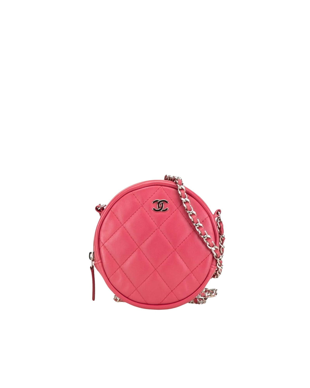 Chanel Round Mini Canvas Bag with  Card