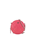 Chanel Round Mini Canvas Bag with  Card