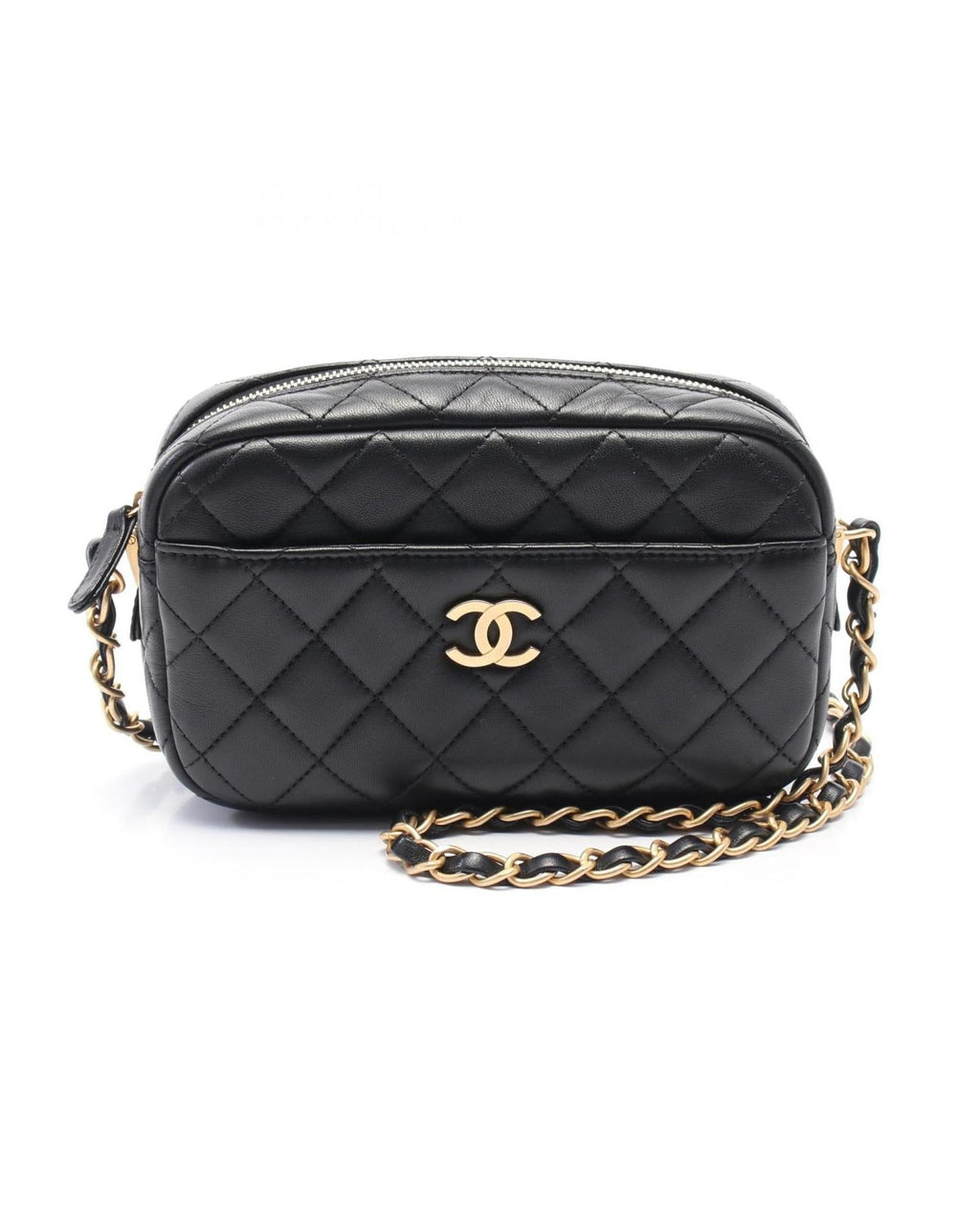 Chanel Leather Camera Bag with Metal Fittings