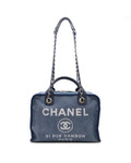 Chanel Denim Tote Bag with  Card and Slight Wear