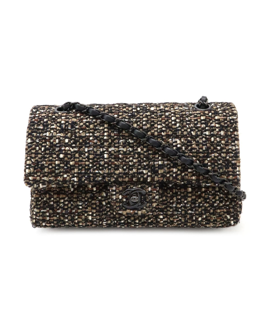 Chanel Timeless Tweed Bag with Dust Bag and  Card