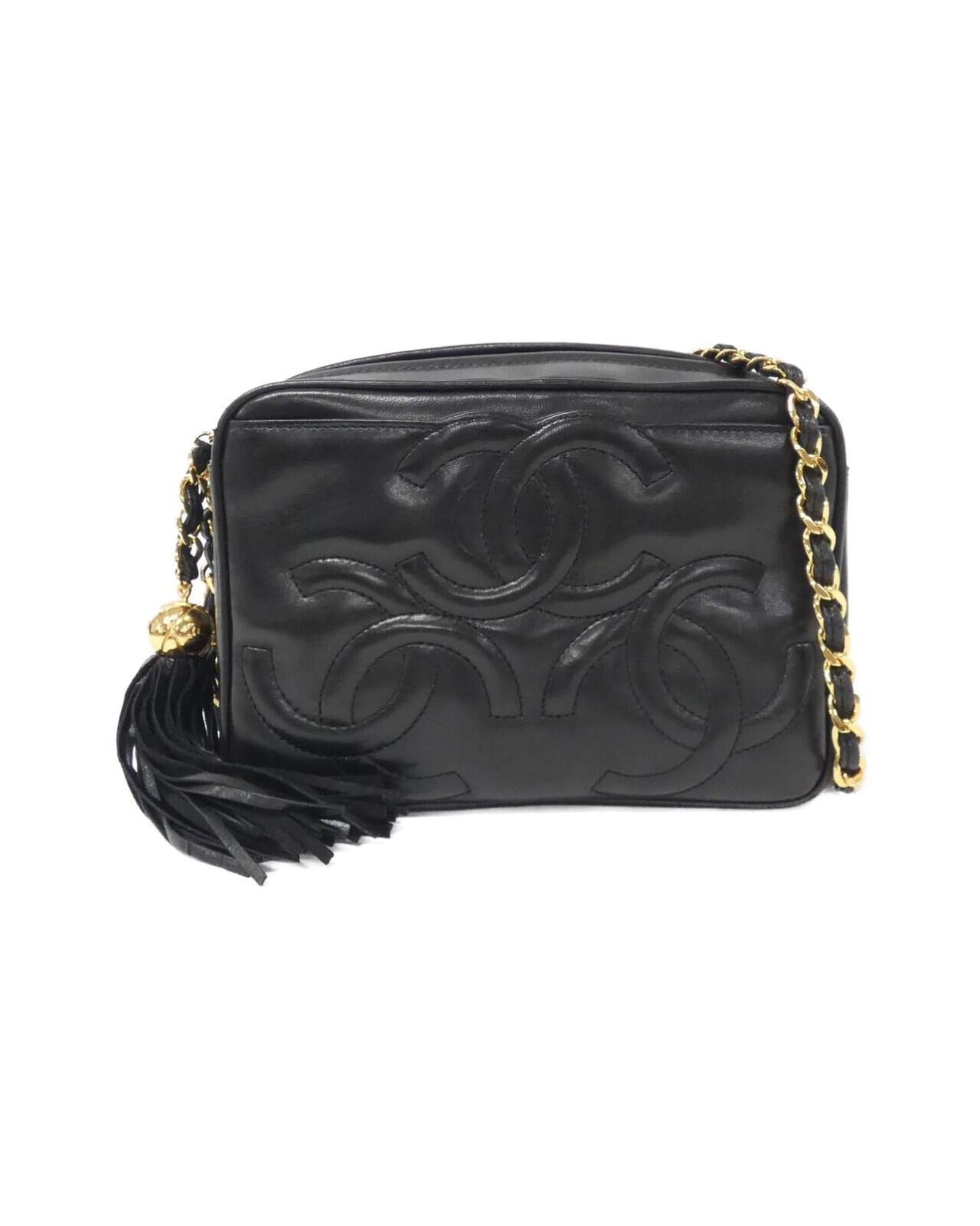Chanel Leather Camera Bag with Strap and Minimal Wear