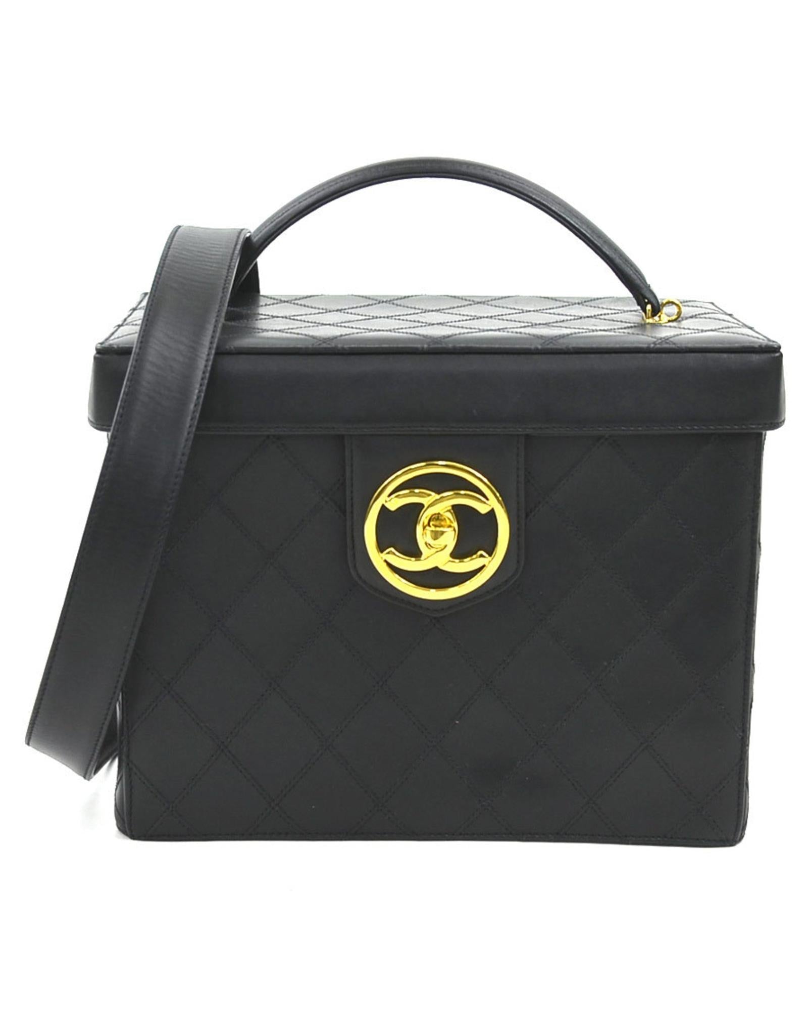 Chanel Leather Vanity Bag with  Card Slight Scratches