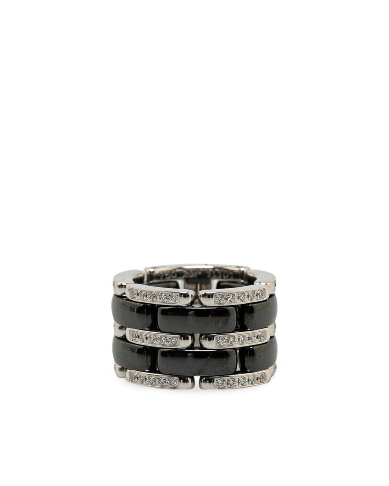 Chanel White Gold Ultra Ring with Box and Dust Bag