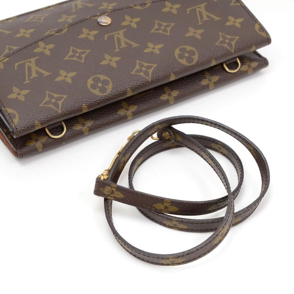 Louis Vuitto Pochette Double Rabat Monogram Canvas Shoulder Bag