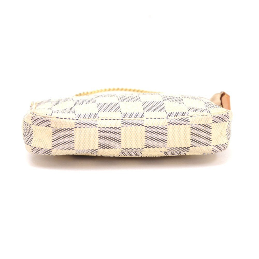 Louis Vuitto Mini Pochette Accessoires Damier Azur Canvas Evening Bag