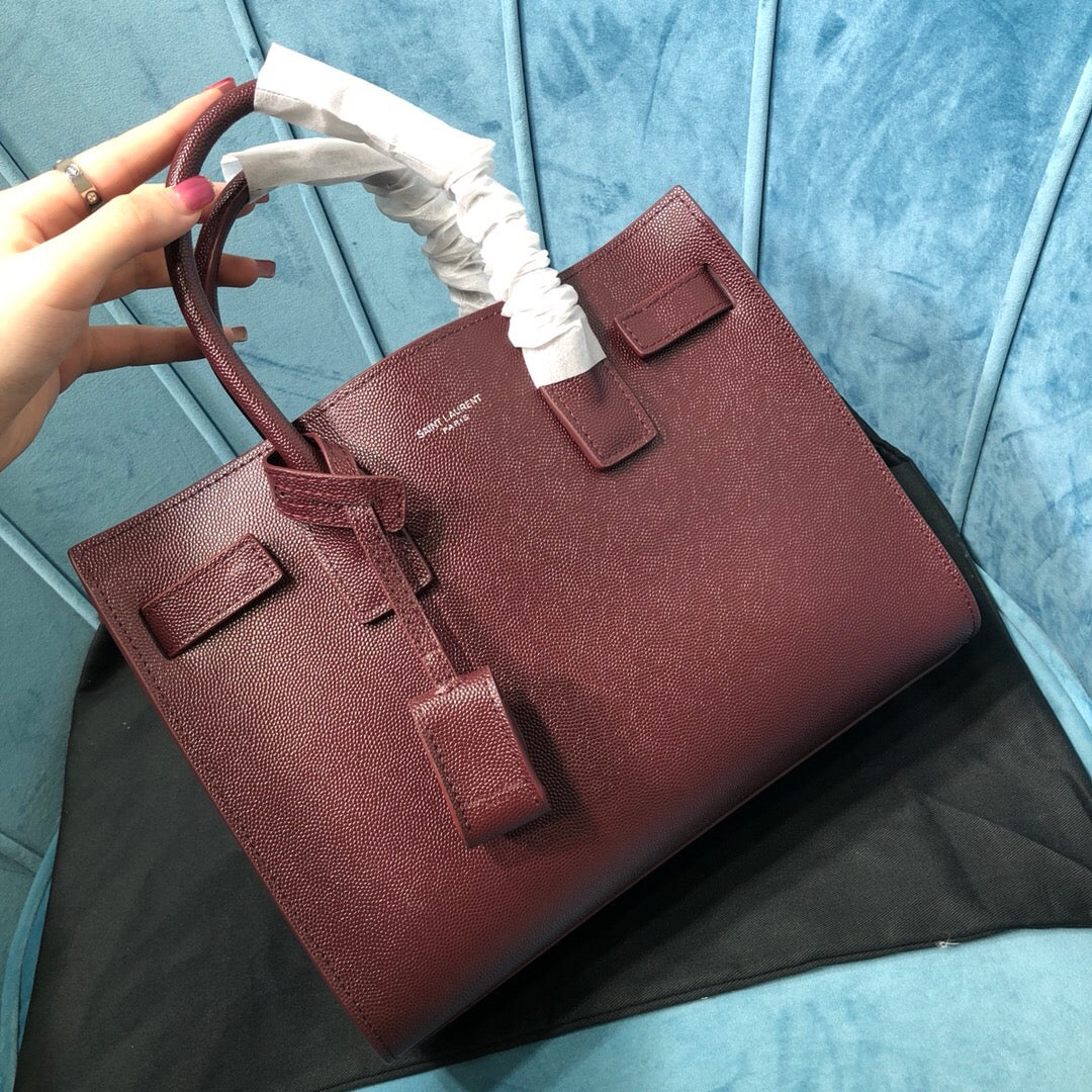 GLAMI Sac De Jour Baby In Shiny Burgundy For Women 10.2in/26cm YSL