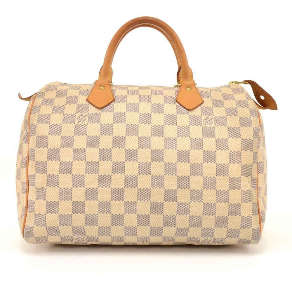 Louis Vuitto Speedy 30 Damier Azur Canvas Handbag
