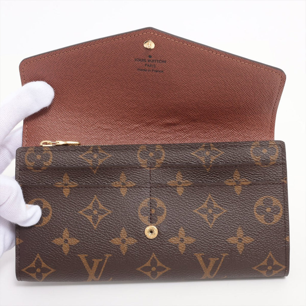 Louis Vuitton Monogram Portefoliosara M60531 Brown Long   Wallet