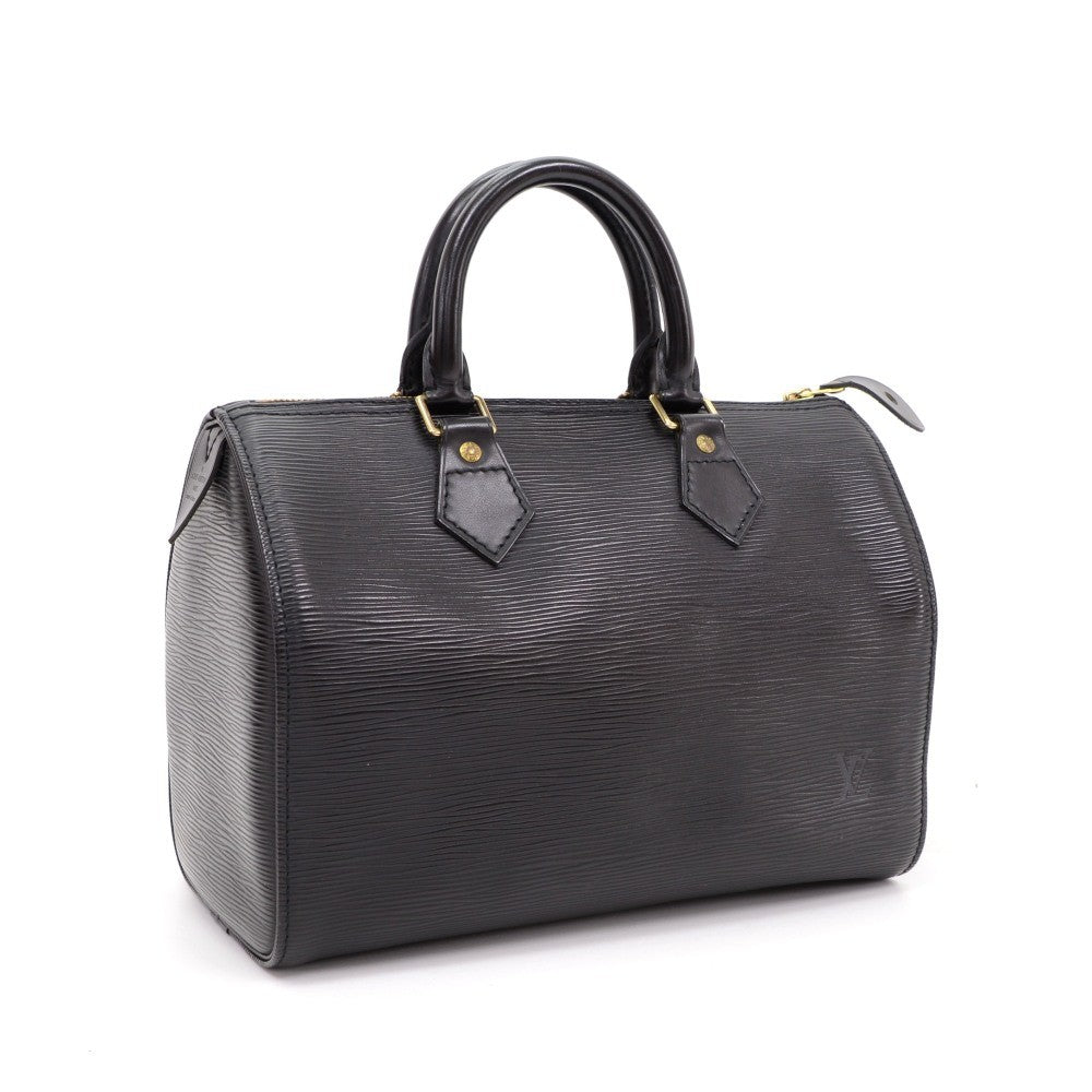 Louis Vuitto Speedy 25 Black Epi Leather Handbag