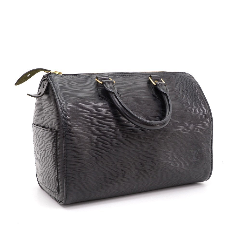 Louis Vuitto Speedy 25 Black Epi Leather Handbag