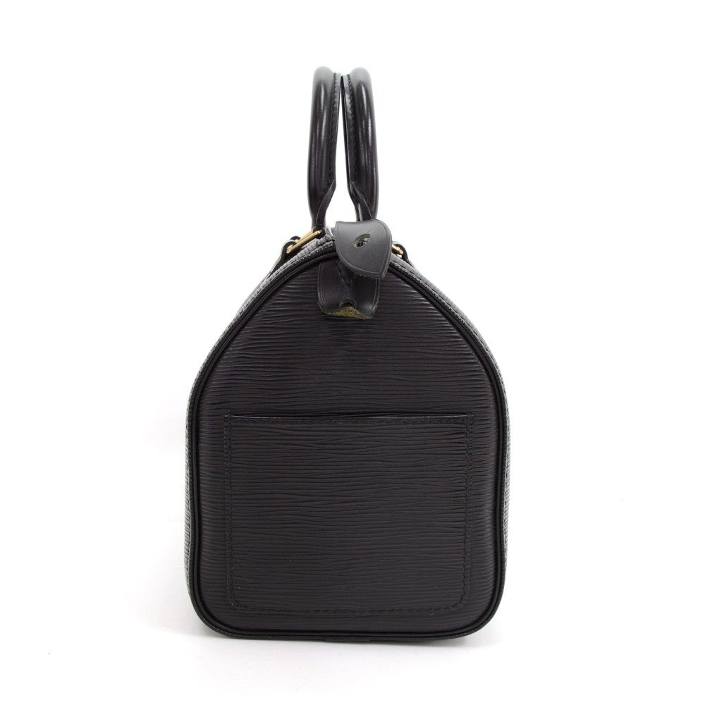 Louis Vuitto Speedy 25 Black Epi Leather Handbag