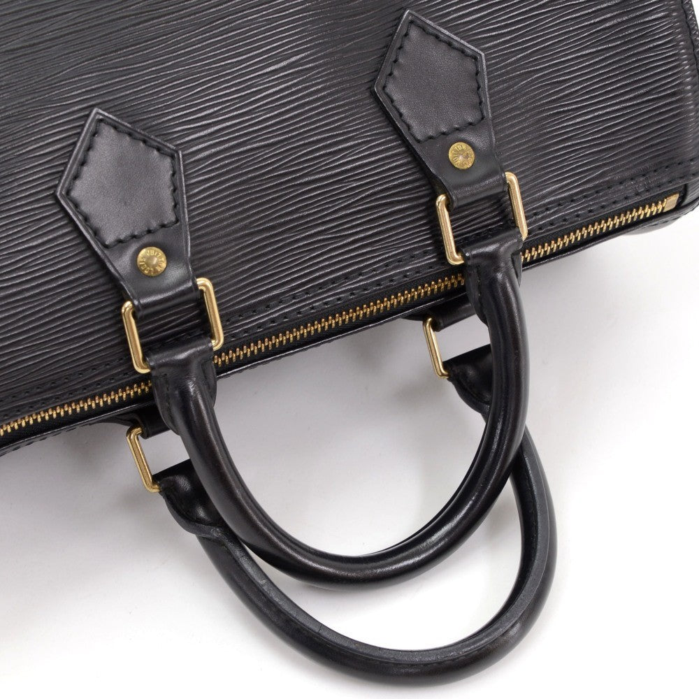 Louis Vuitto Speedy 25 Black Epi Leather Handbag