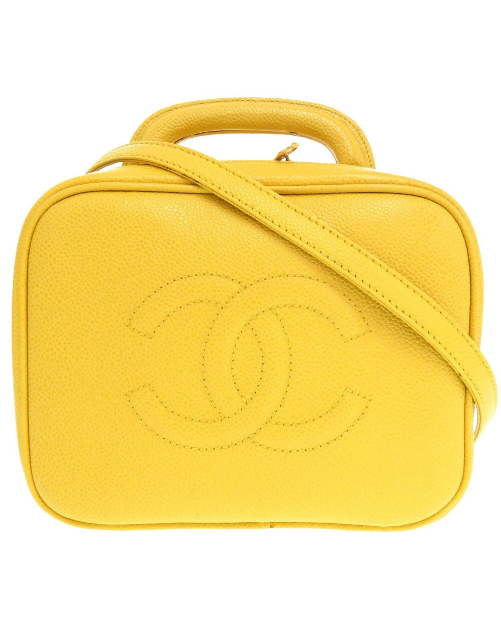 Chanel Leather Vanity Bag with Shoulder Strap and  Card