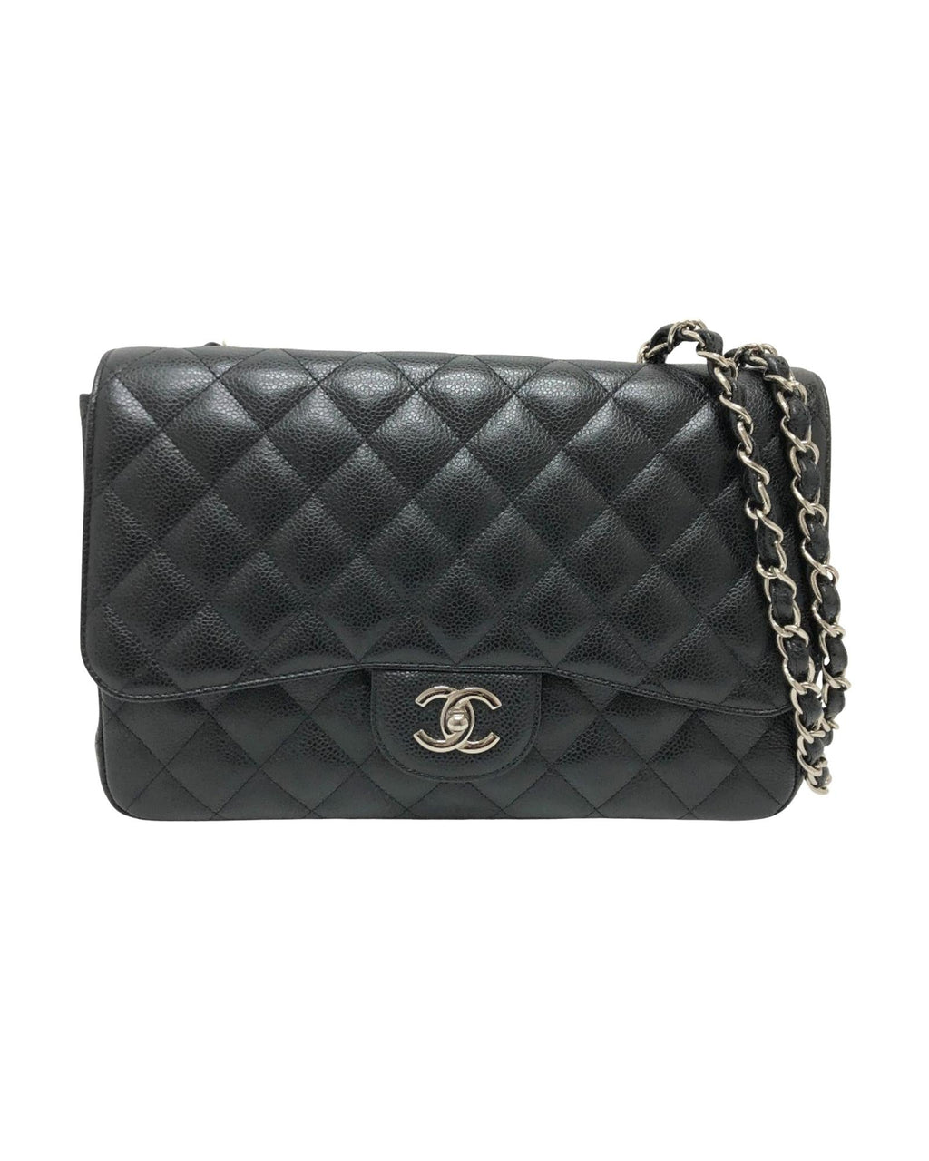 Chanel Luxury Leather Jumbo Handbag with Box and Dust Bag