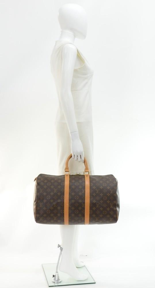 Louis Vuitto Keepall 45 Monogram Canvas Travel Bag