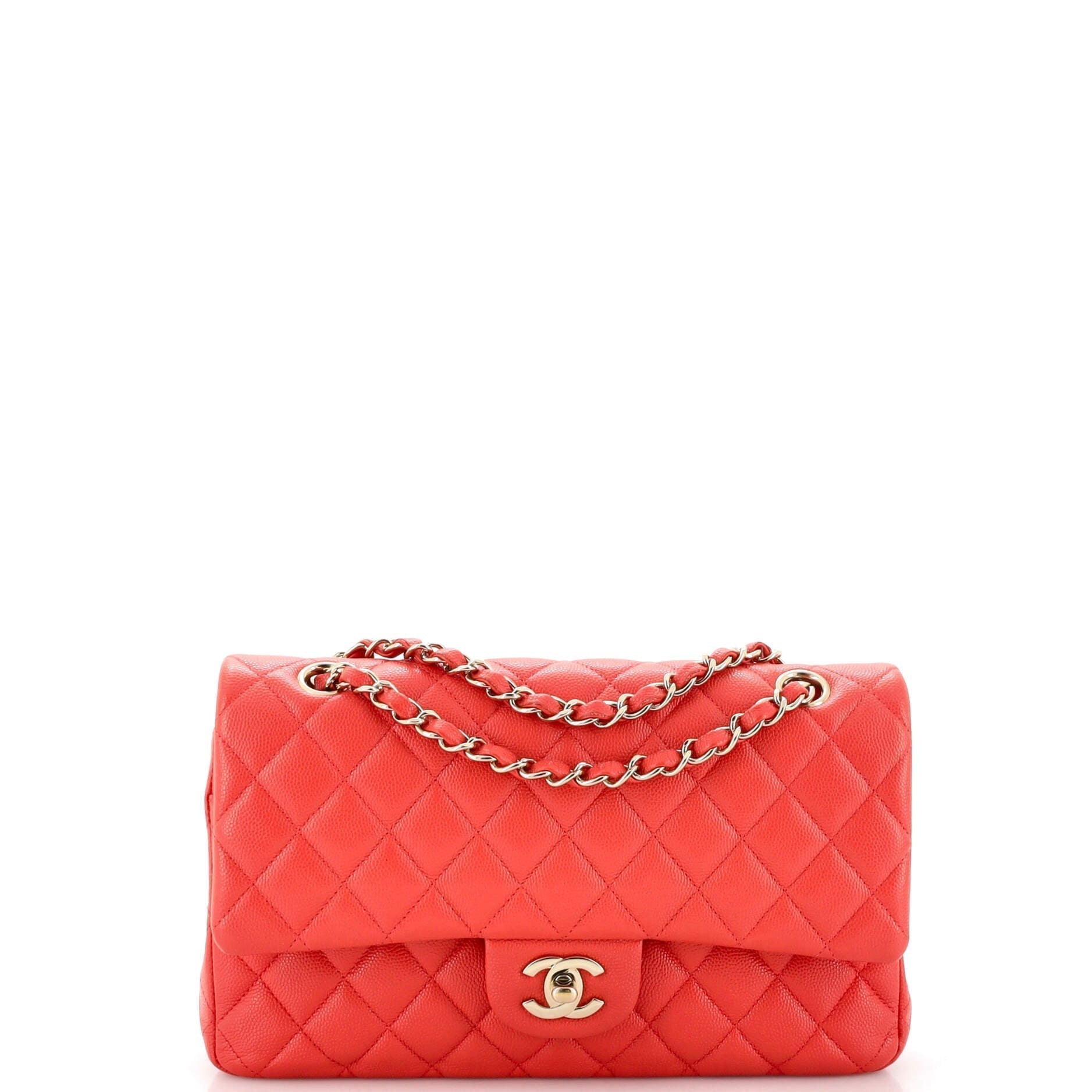 CHANEL Classic Double Flap Bag Quilted Caviar Medium