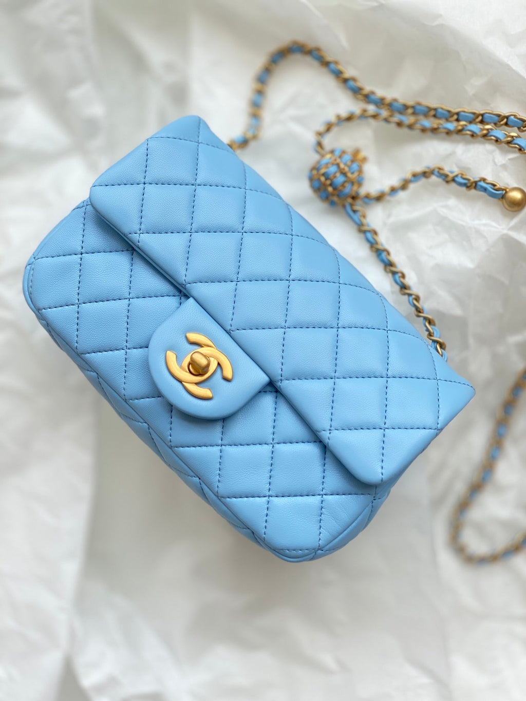 CHLMini Flap Bag Blue For Women, Women’s Bags 7.9in/20cm