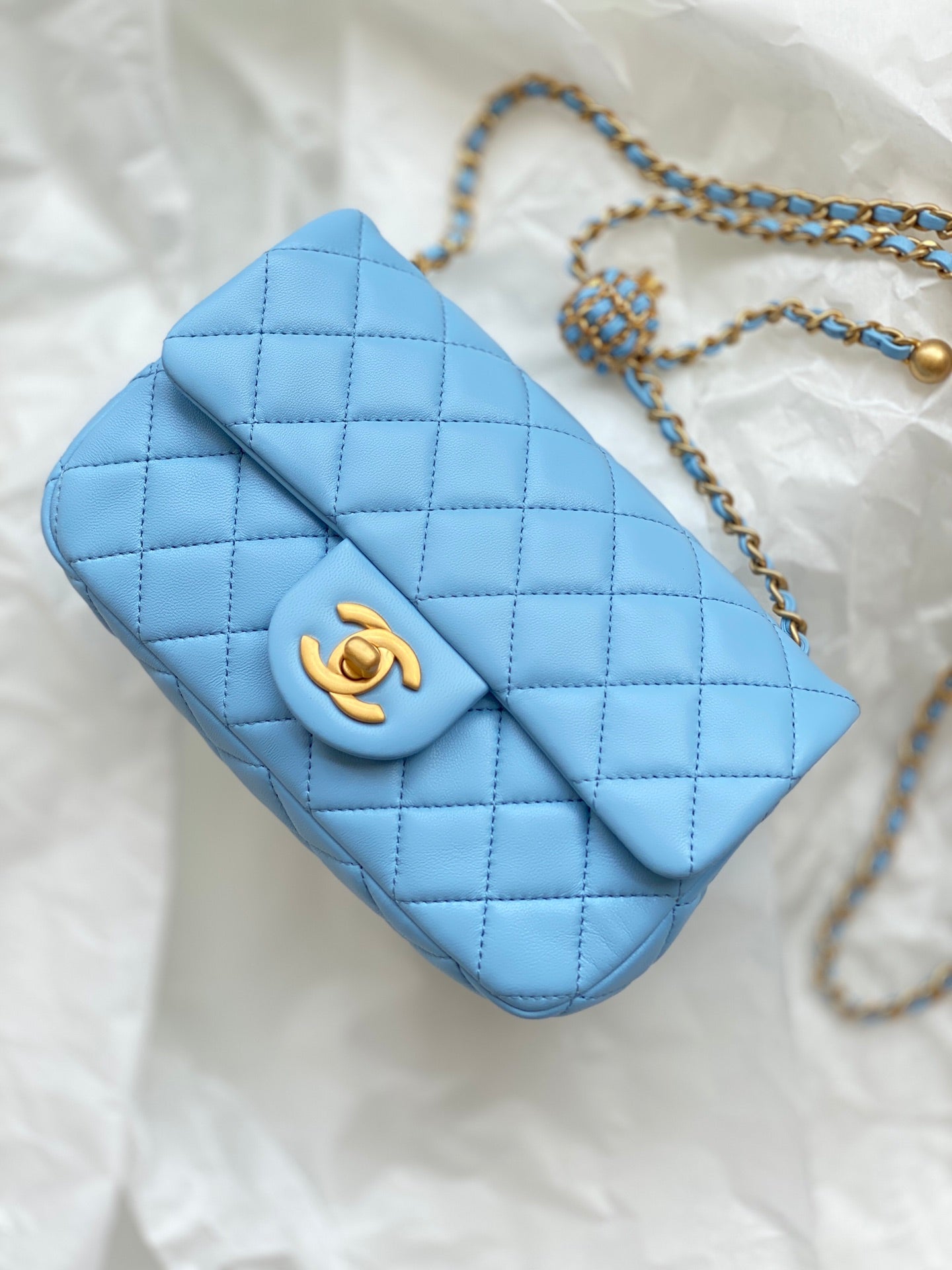 CHLMini Flap Bag Blue For Women, Women’s Bags 7.9in/20cm