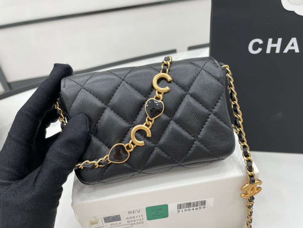 CHLMini GlamIap Bag Black For Women Bags 7.5in/19cm