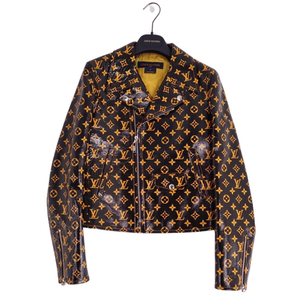 Louis Vuitton Double r Jacket Monogram Rambler   34 (XS equivalent) Black/Orange  Female
