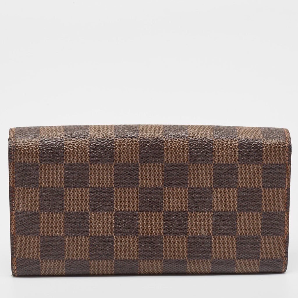 Louis Vuitton Damier Ebene Canvas Sarah Wallet..