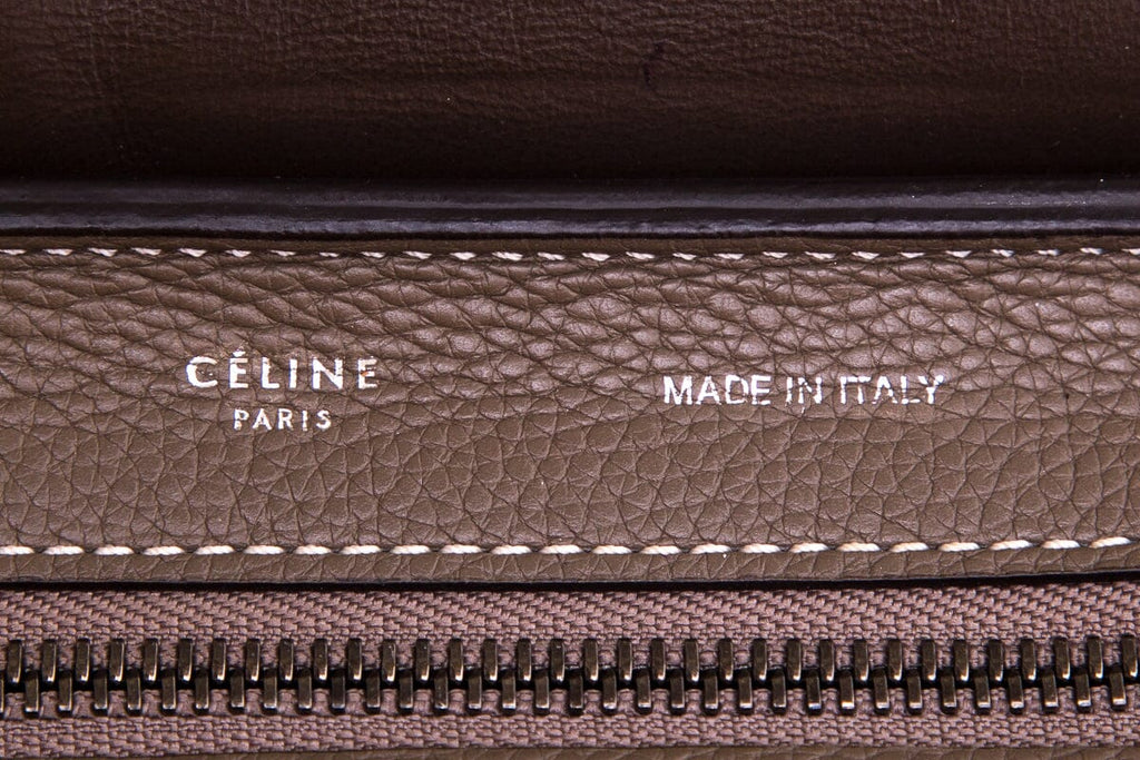 Celine Taupe Trapeze Color Block Handbag