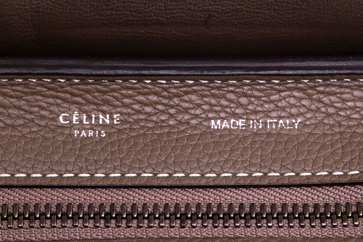 Celine Taupe Trapeze Color Block Handbag