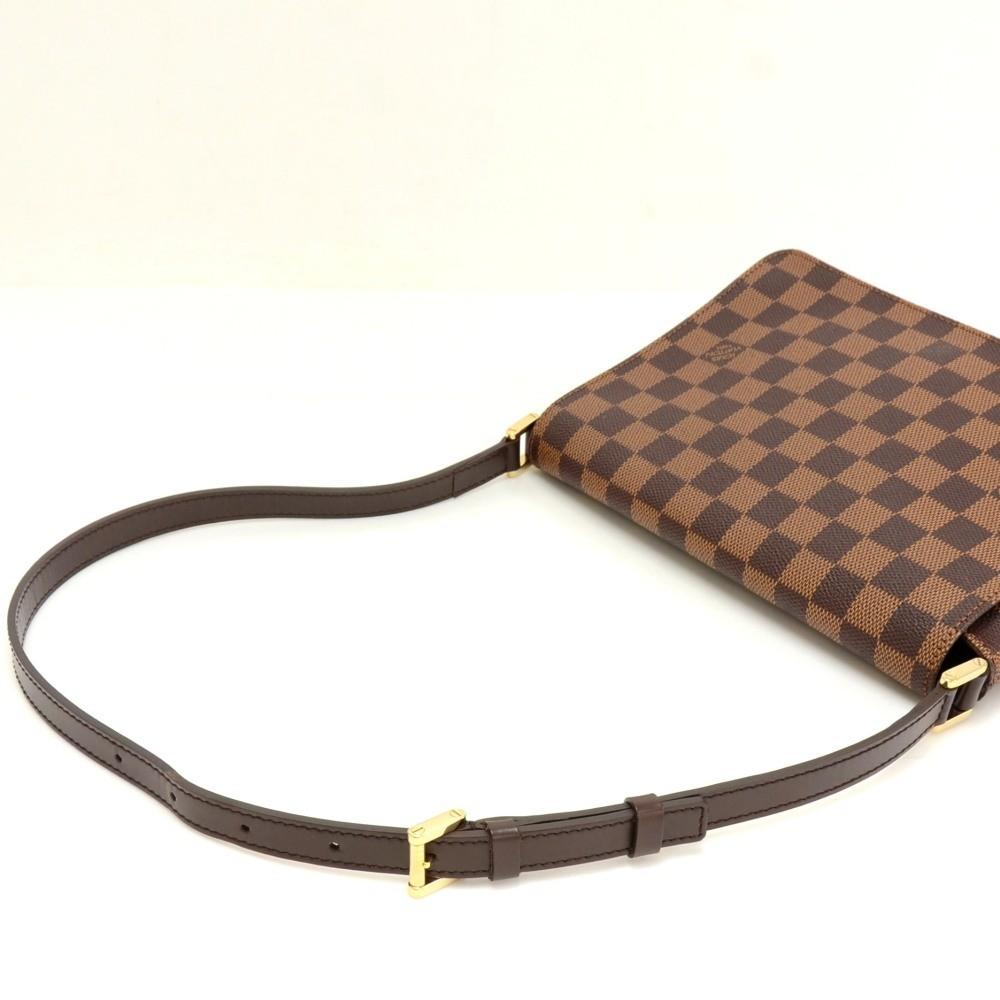 Louis Vuitto Musette Tango Damier Ebene Canvas Shoulder Bag