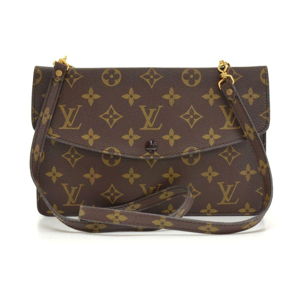Louis Vuitto Pochette Double Rabat Monogram Canvas 2-Way Bag