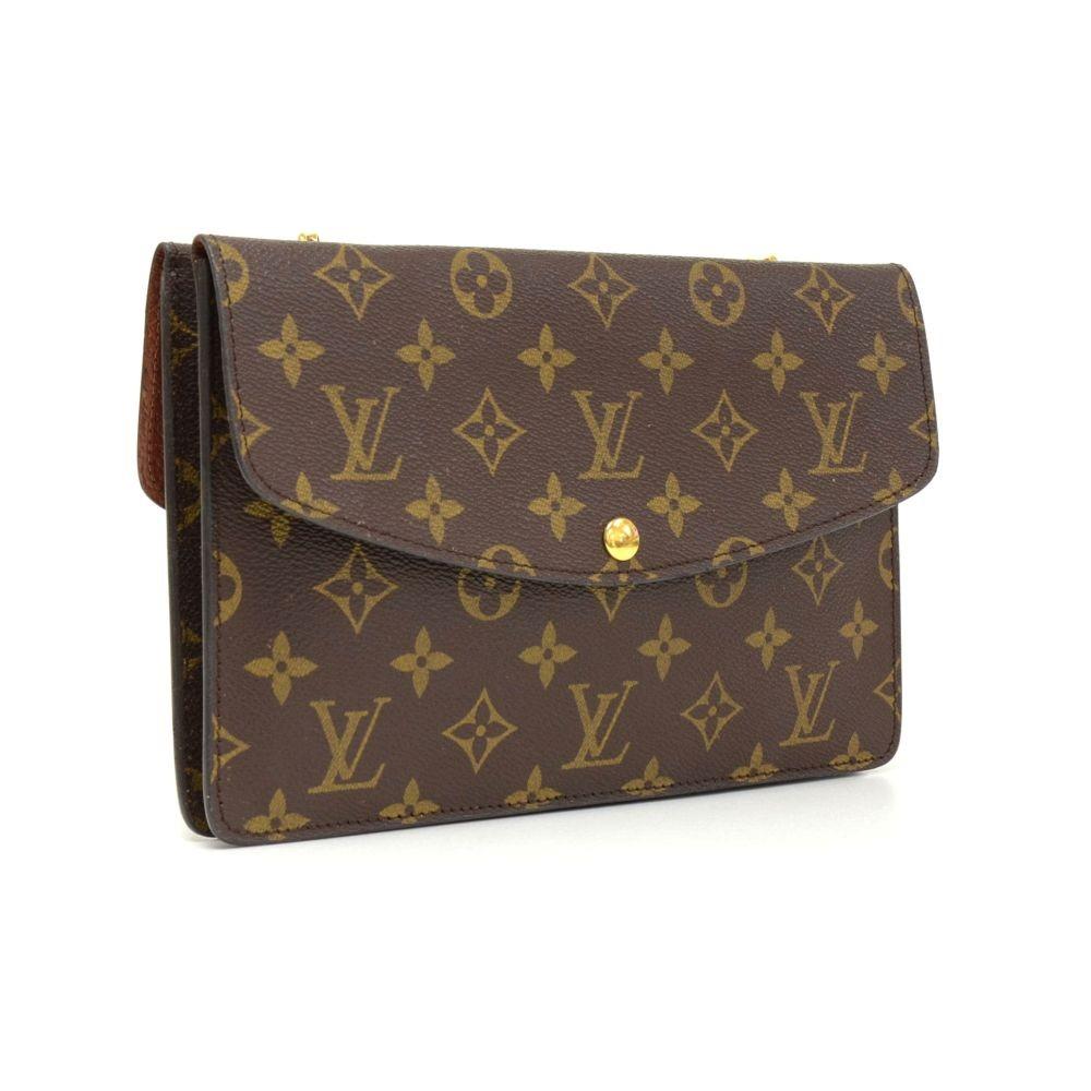 Louis Vuitto Pochette Double Rabat Monogram Canvas 2-Way Bag