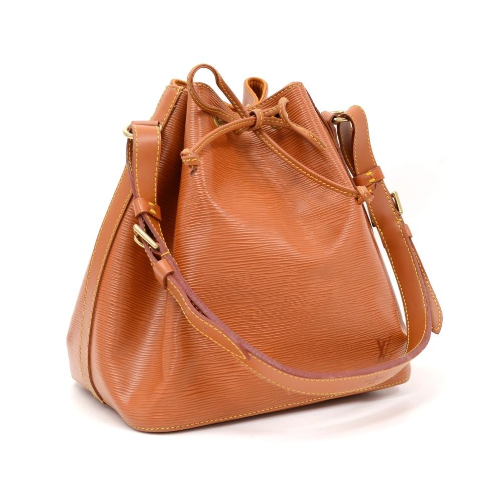Louis Vuitto Petit Noe Orange Epi Leather Bag