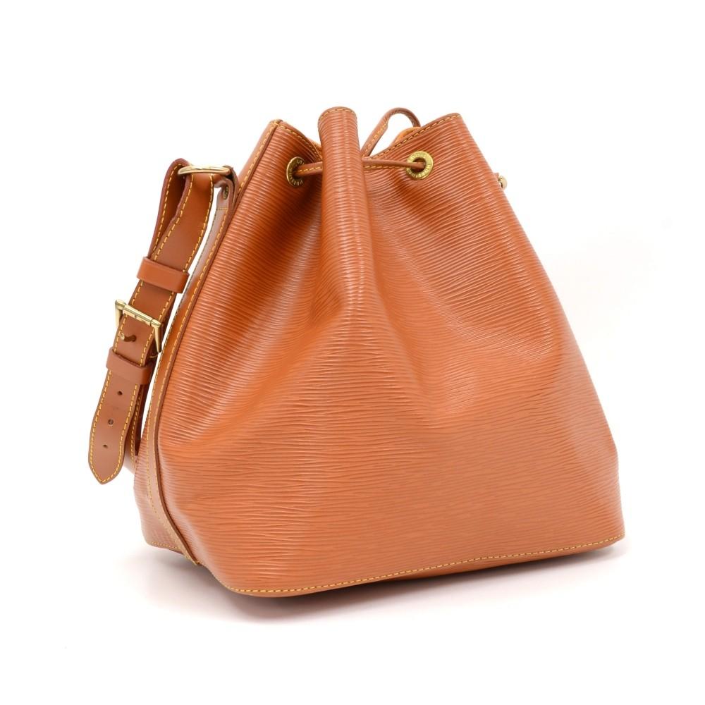 Louis Vuitto Petit Noe Orange Epi Leather Bag