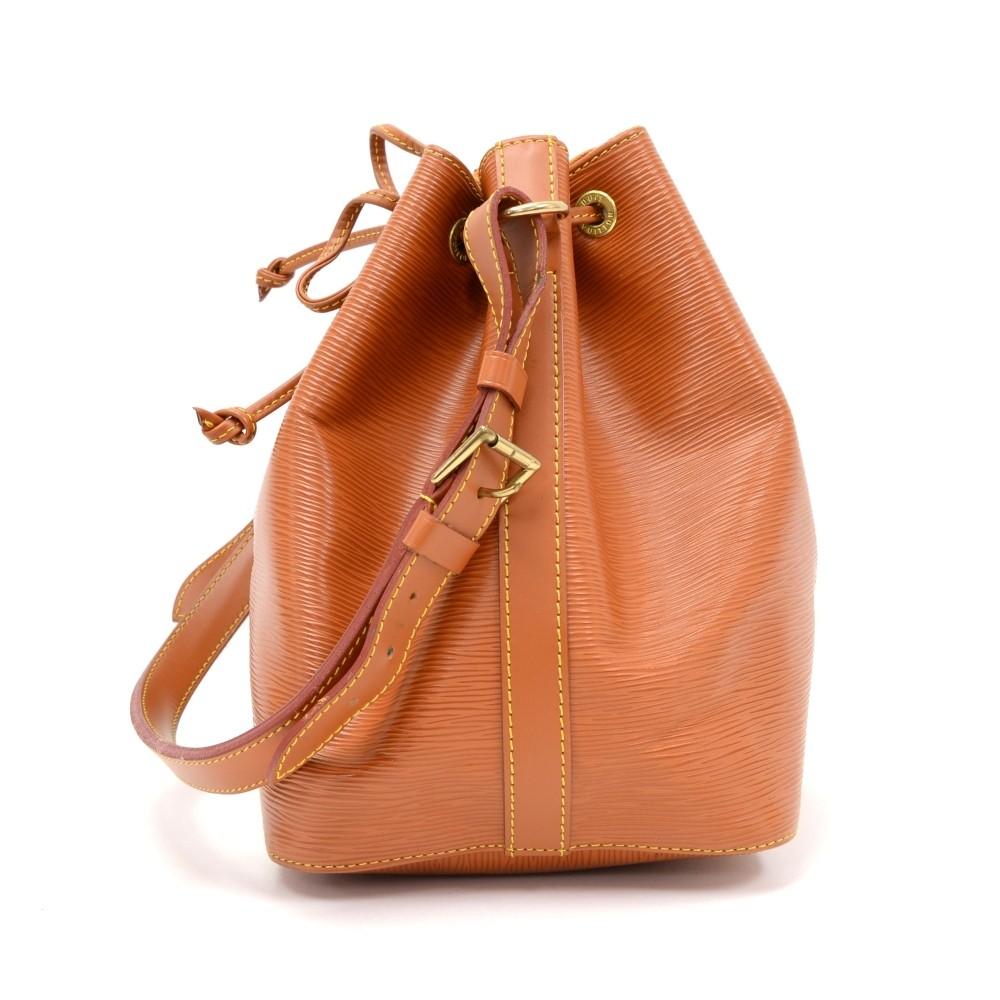 Louis Vuitto Petit Noe Orange Epi Leather Bag