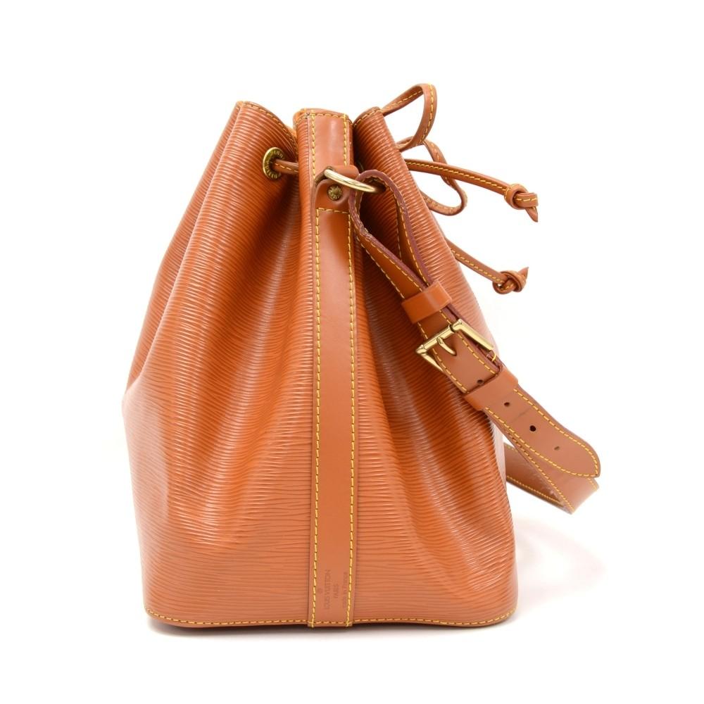 Louis Vuitto Petit Noe Orange Epi Leather Bag