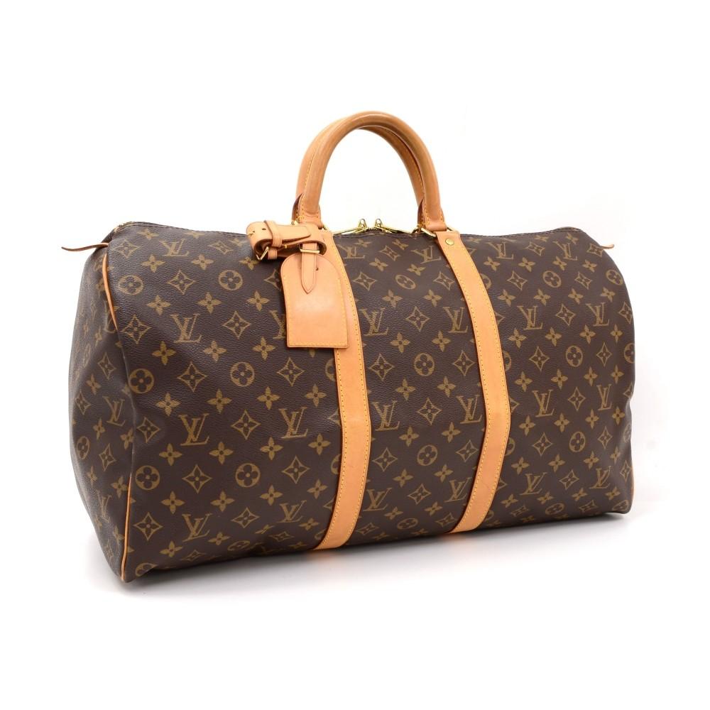 Louis Vuitto Keepall 50 Monogram Canvas Travel Bag