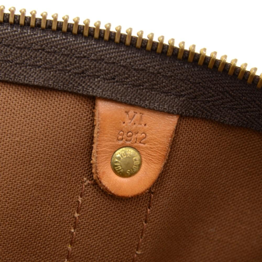 Louis Vuitto Keepall 50 Bandouliere Monogram Canvas Travel Bag with Strap