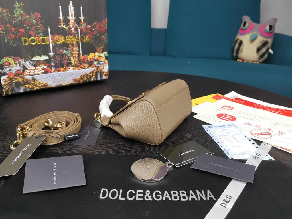 GLAMI Small Sicily Bag In Dauphine Beige For Women 7.5in/19cm GLAMI