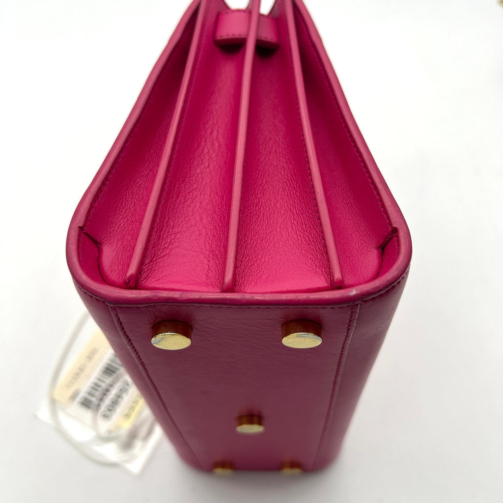 SAINT LAURENT Calfskin Nano Sac De Jour Bubblegum LA8543