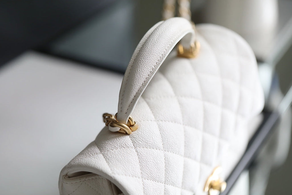 CHLMini GlamIapbag With Top Handle White For Women 7.8in/20cm