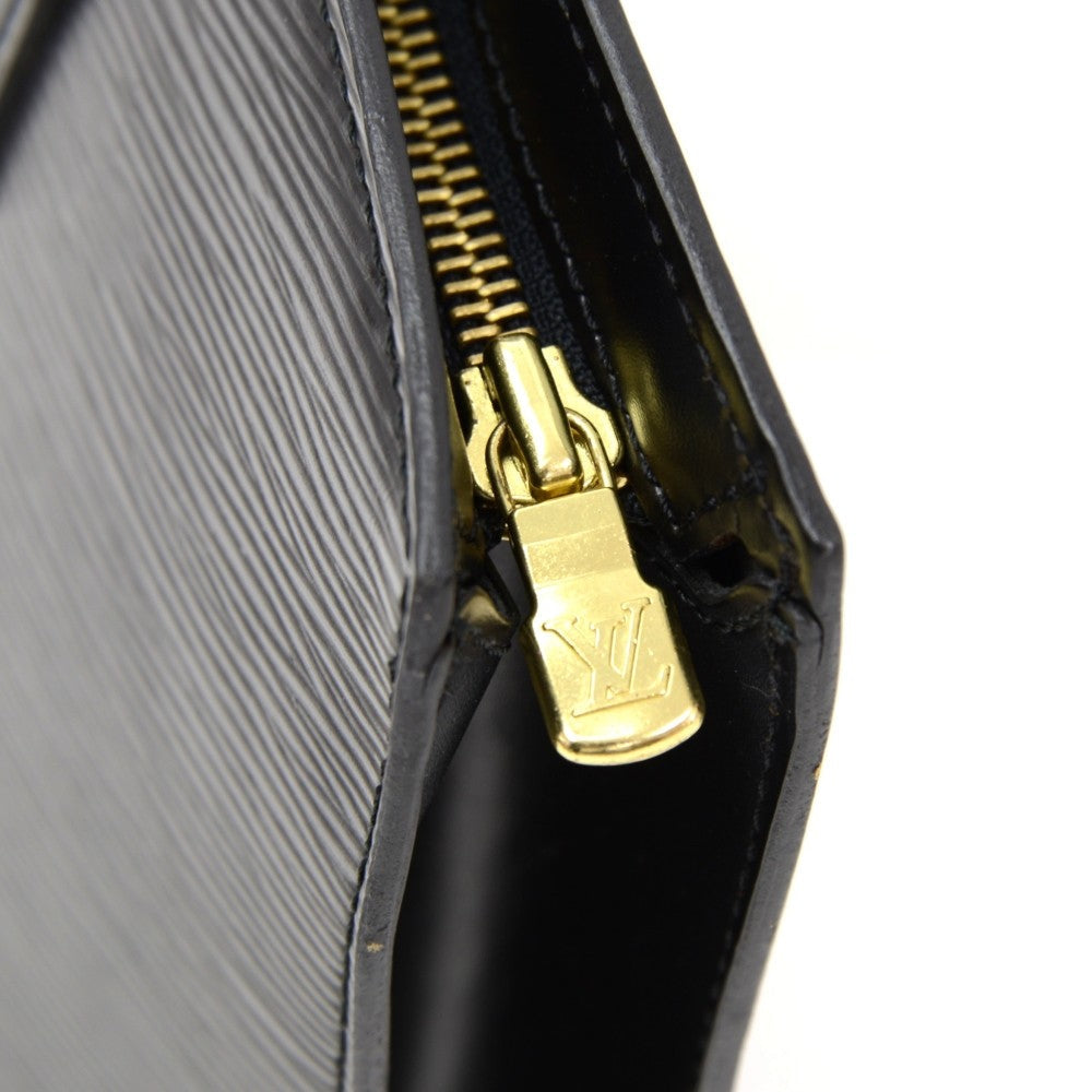 Louis Vuitto Saint Jacques Black PM Epi Leather Handbag