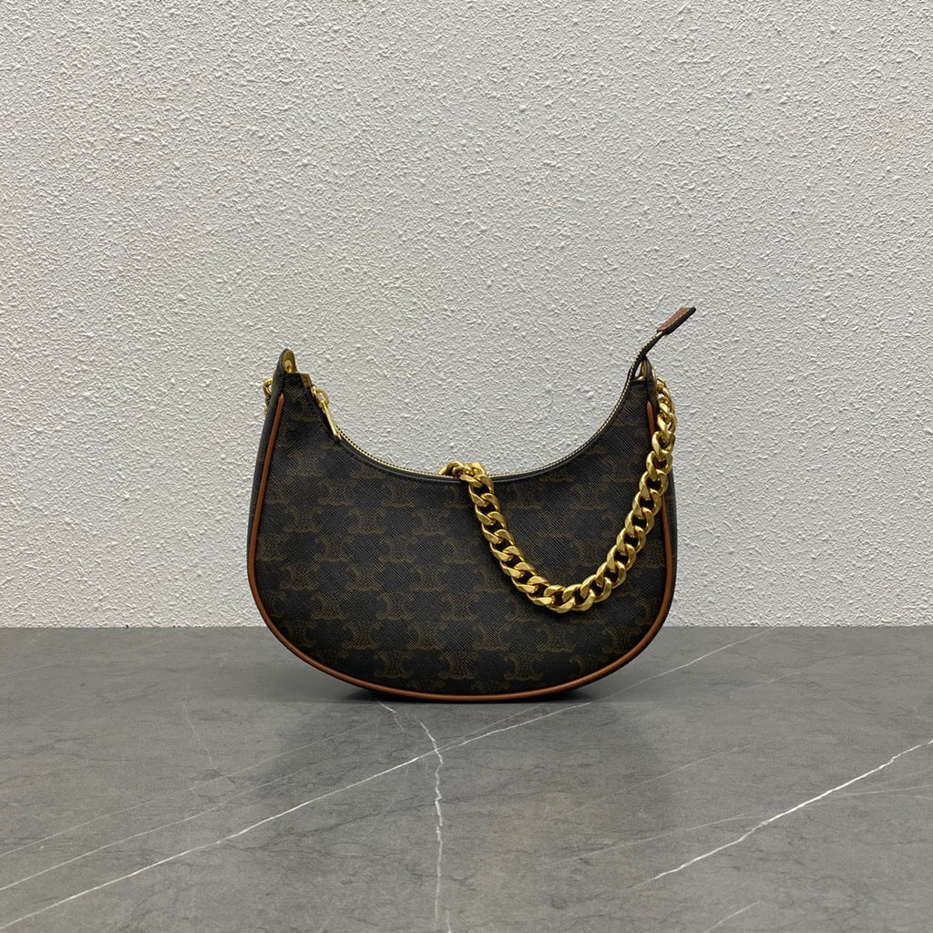 GLAMI MeGLAMIum Ava Chain In Triomphe Canvas Tan For Women 10in/25cm 199582BZJ.04LU