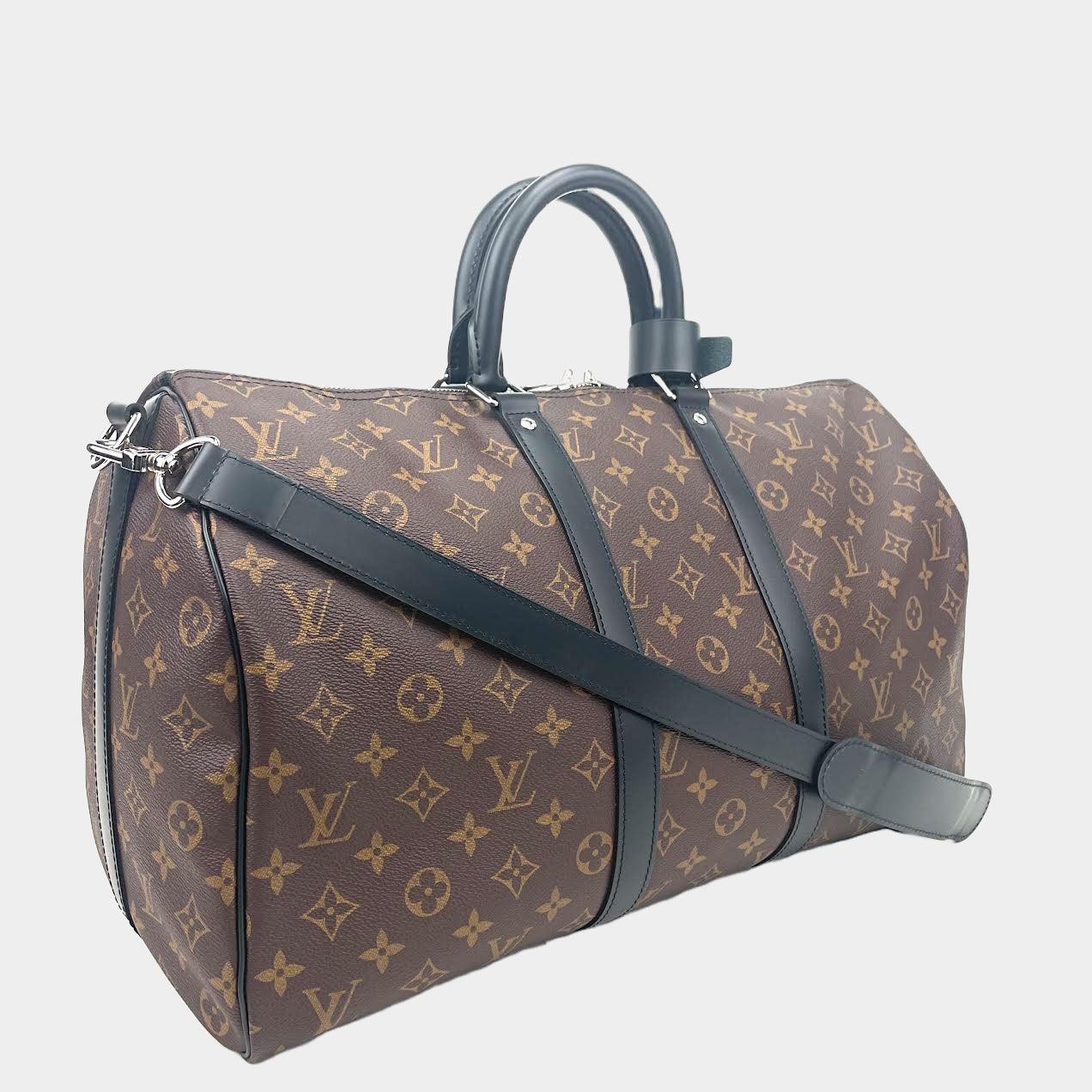 LOUIS VUITTON Monogram Macassar Keepall BandouliÃƒÆ’Ã‚Â¨re 45