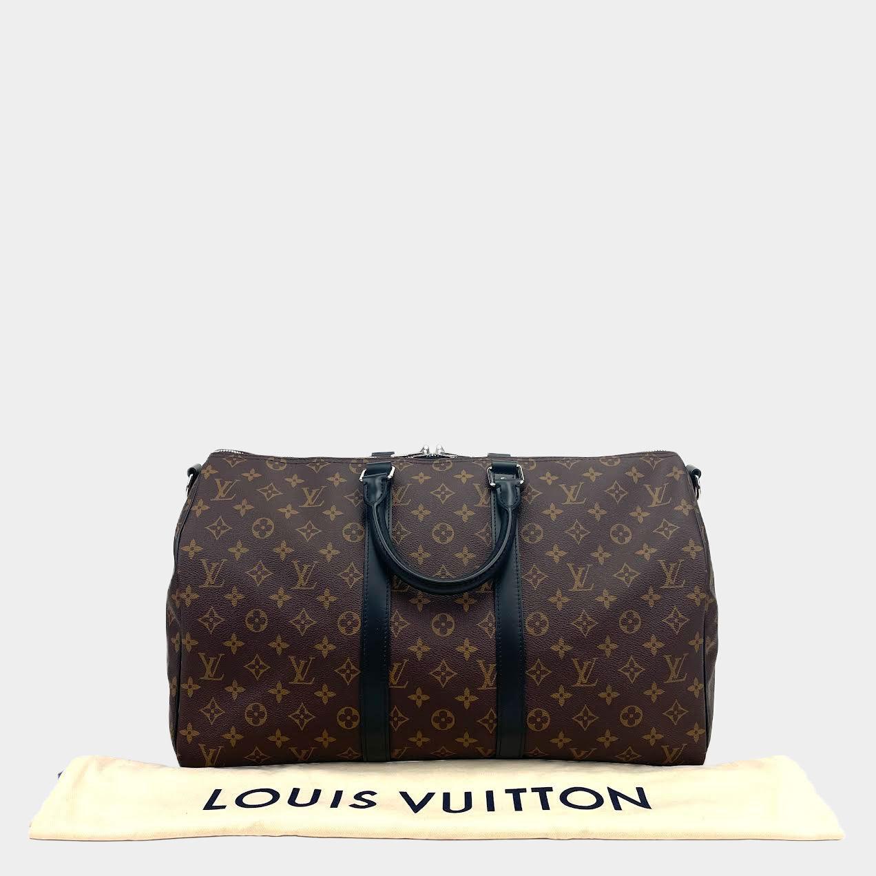 LOUIS VUITTON Monogram Macassar Keepall BandouliÃƒÆ’Ã‚Â¨re 45