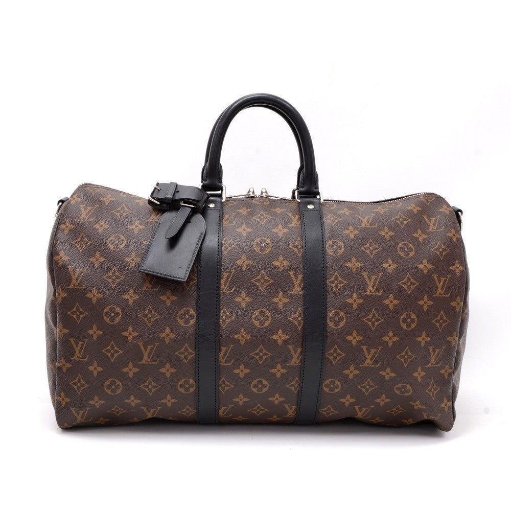Louis Vuitto Keepall 45 Bandouliere Monogram Macassar Canvas Travel Bag