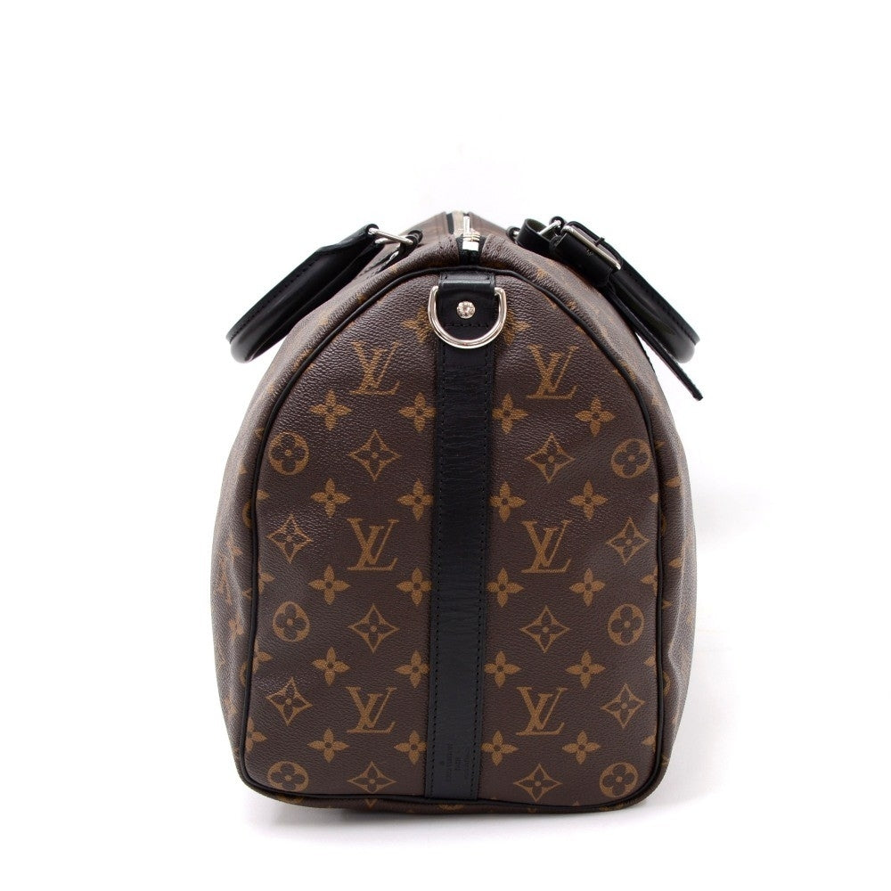 Louis Vuitto Keepall 45 Bandouliere Monogram Macassar Canvas Travel Bag